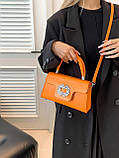 Дефект! Жіноча сумка 10392 крос-боді помаранчева на ремінці, фото 4