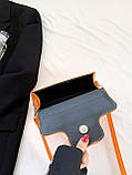 Дефект! Жіноча сумка 10392 крос-боді помаранчева на ремінці, фото 6