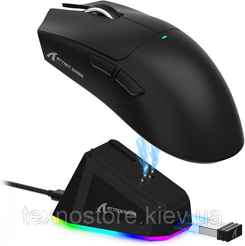 Легкая беспроводная игровая мышь ATTACK SHARK X11 с док-станцией для ...