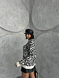 Жіноча кофта в леопардовий принт оверсайз з манжетами (р. 42-46) 14043397, фото 6