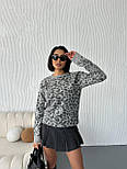 Жіноча кофта в леопардовий принт оверсайз з манжетами (р. 42-46) 14043397, фото 9