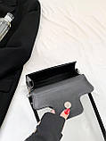 Жіноча сумка 10392 крос-боді чорна на ремінці, фото 4