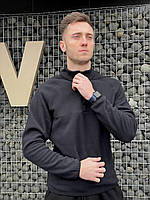 Тактична флісова кофта тепла, Фліска чоловіча чорна, Кофта флісова для чоловіків утеплена