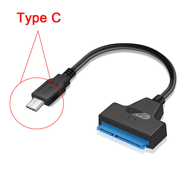 Перехідник адаптер з USB3.0 Type-c на SATA III/5Gbps для SSD/HDD2.5