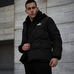 Чоловіча зимова куртка Puma Зимовий чоловічий пуховик Пума чорна