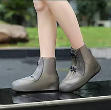 Чохли бахіли для взуття від дощу та бруду Розмір XL-40-41 см, Силіконові бахіли від дощу, фото 4