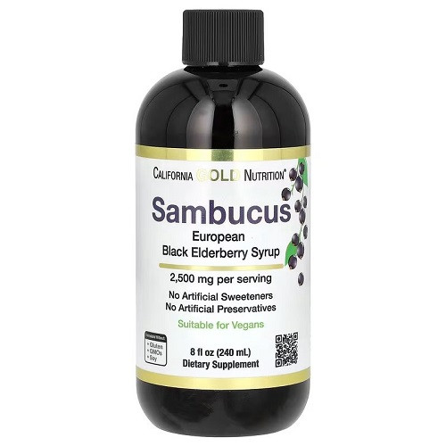 Активне довголіття California Gold Nutrition Sambucus 2500 mg (240 мл.), фото 1