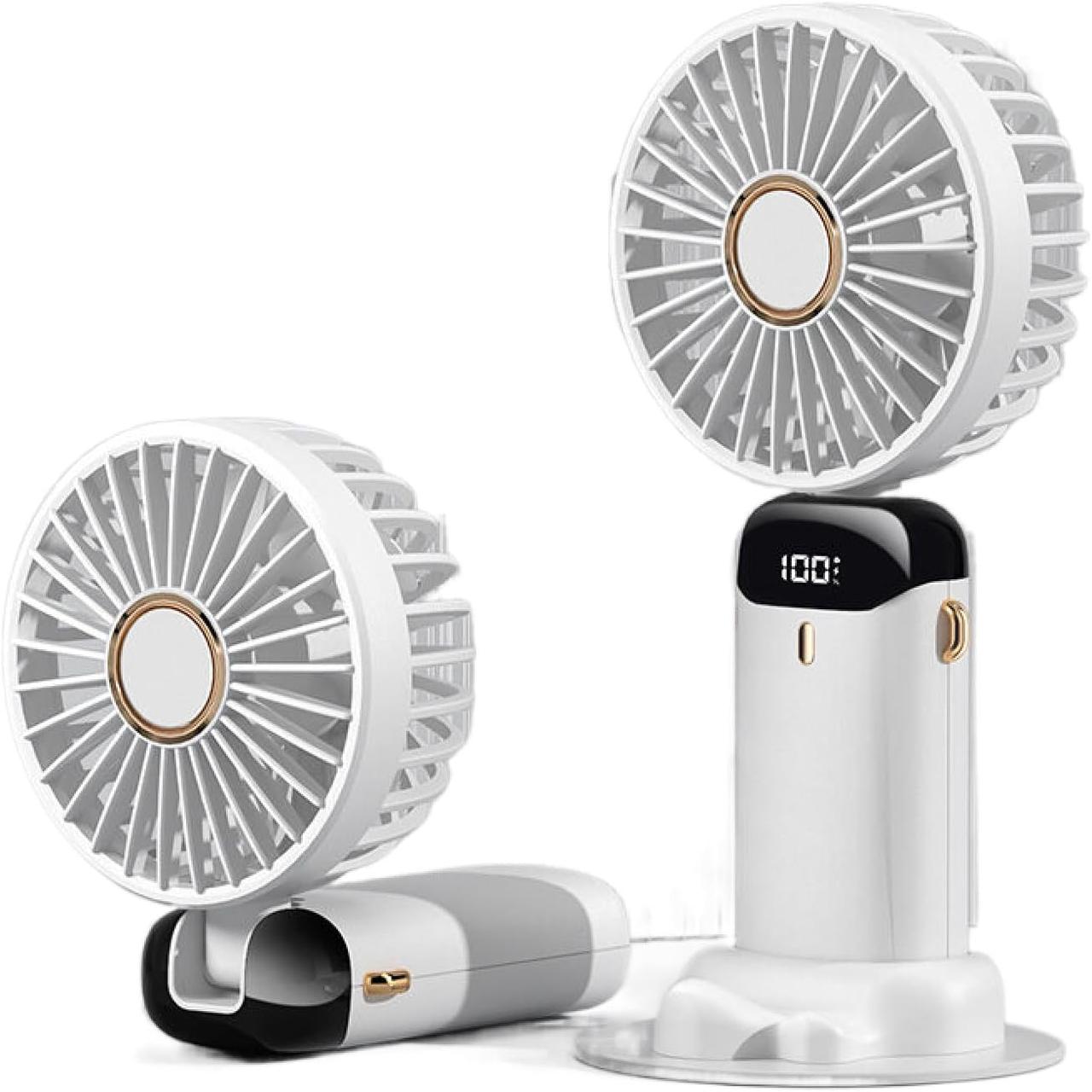 USB-ручний вентилятор, міні-портативний складний маленький вентилятор, цифровий офісний студентський маленький електричний, фото 1