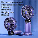 USB-ручний вентилятор, міні-портативний складний маленький вентилятор, цифровий офісний студентський маленький електричний, фото 2