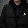 Чоловіча зимова куртка Nike Jordan Зимовий чоловічий пуховик Найк Джордан чорна, фото 5