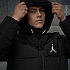 Чоловіча зимова куртка Nike Jordan Зимовий чоловічий пуховик Найк Джордан чорна, фото 3