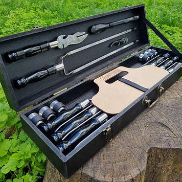 Набір шампурів в дерев'яному кейсі "Пікнік-2"