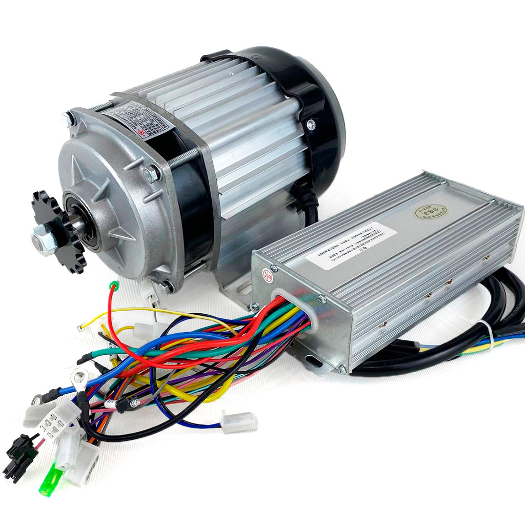Мотор BLDC 48V 1000W, 20A з планетарним редуктором + Контроллер 48V 1000W, фото 1