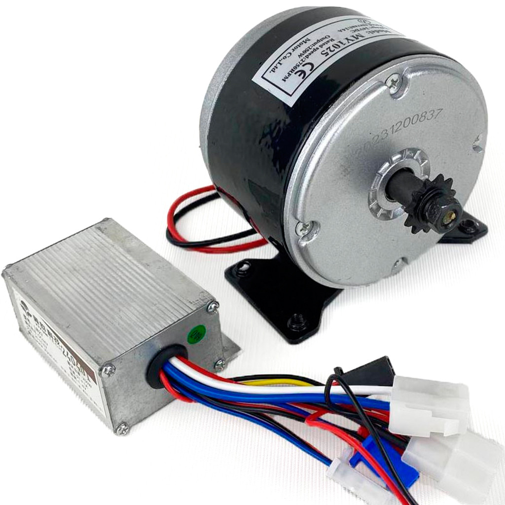Електродвигун MY1016 24V 250W 13.7A 2650 об/хв + Контролер 24v 250w 20A
