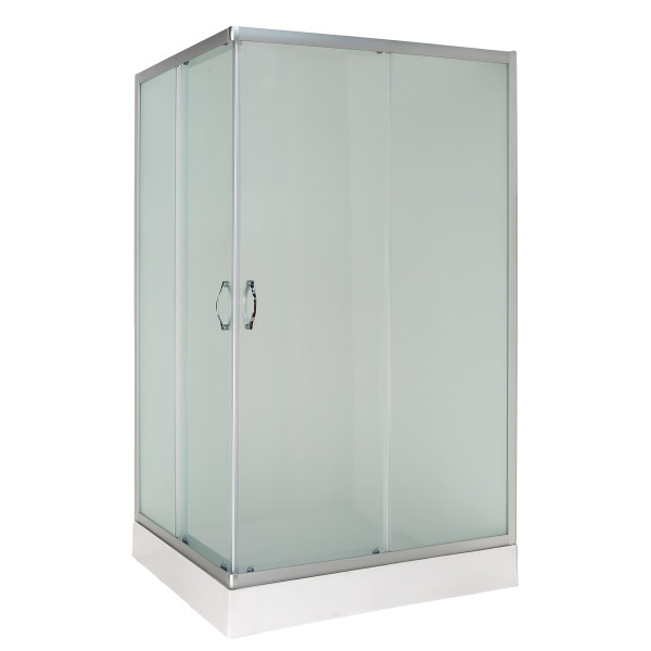 Душова кабіна VIVIA 012080 JK 120x80x195 см на низькому піддоні матове скло розсувні двері