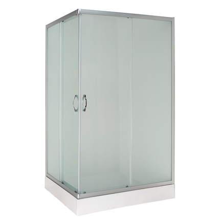 Душова кабіна VIVIA 012080 JK 120x80x195 см на низькому піддоні матове скло розсувні двері, фото 1
