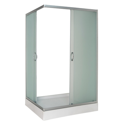 Душова кабіна VIVIA 012080 JK 120x80x195 см на низькому піддоні матове скло розсувні двері, фото 3