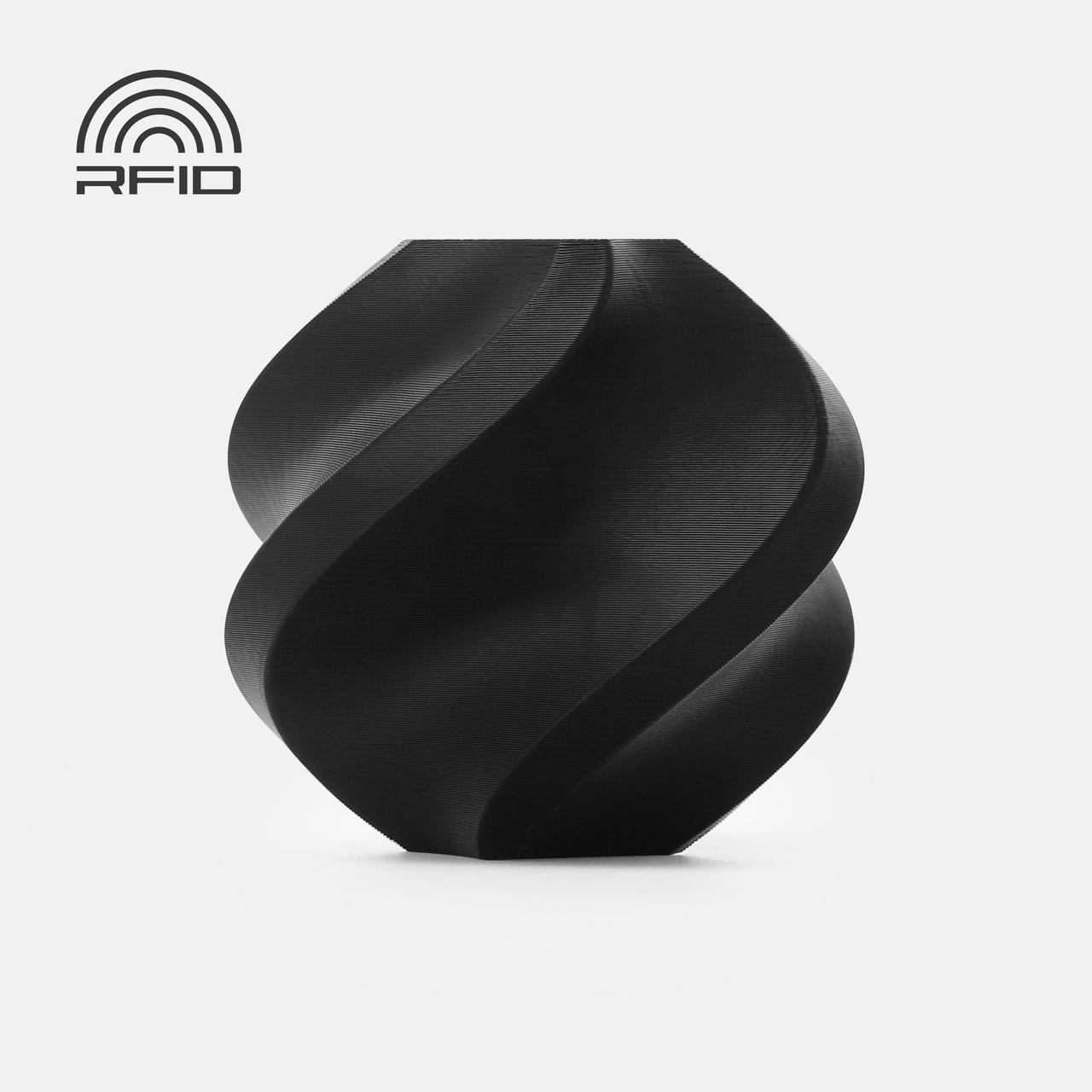 Пластик філамент Bambu Lab PETG HF Black (33102), Reusable Spool, 1.75мм, 1кг, 325м, 230-260°C, Чорний, високошвидкісний 3Д-друк