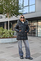 Стильна жіноча куртка К-329 чорна