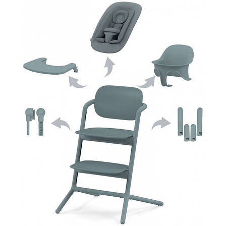 Cybex Lemo stone blue стільчик для годування 4 в 1, фото 1