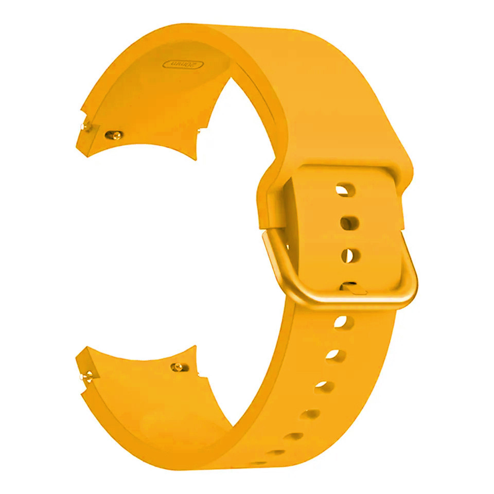 Силікон класичний ремінець для Samsung Galaxy Watch 7 / 6 / 5 pro / 5 / 4 гірчичний