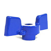 Ручка бабочка на шаровый кран Ango 1/2 х 3/4 дюйма под гайку синяя красная желтая