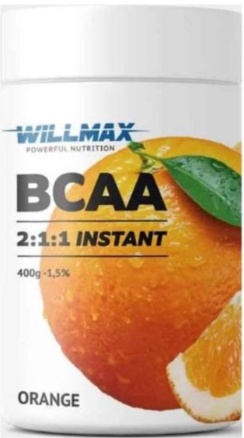 Амінокислоти ВСАА Willmax BCAA 2:1:1 Instant 400 г апельсин