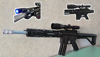 Дитячий автомат на кульках CYMA P 136 77см з лазером та ліхтариком