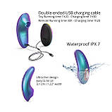 Вакуумний кліторальний стимулятор Love To Love DREAMER – IRIDESCENT TURQUOISE, пестощі язичком,пульт - SX1106, фото 4