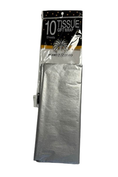 Папір тиш'ю з перламутром "Срібло", 650*500, 10 шт., фото 1
