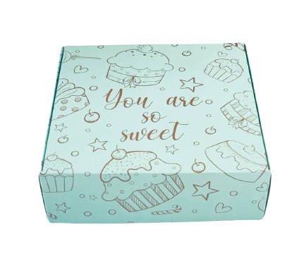 Коробка «You are so sweet» для макаронс, біжутерії без вікна, в м‘ятному кольорі, 150*150*50