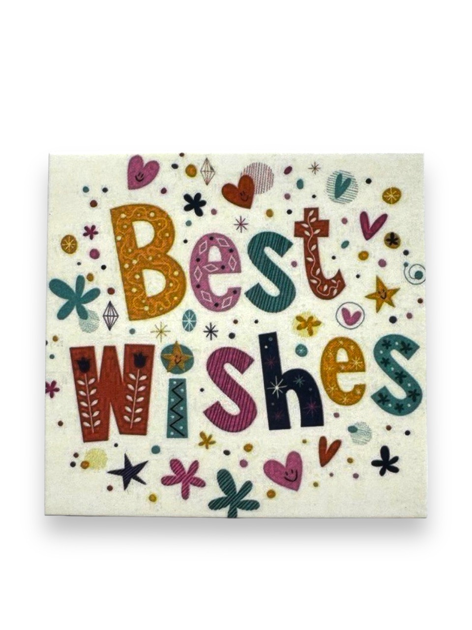 Листівка "Best wishes", 88*88, фото 1