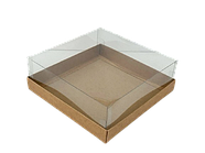 Коробка "Акваріум" із крафту, 200*200*70мм