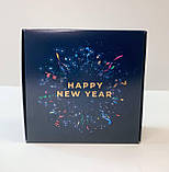 Коробка "Happy New Year" салют з тисненням, 150*150*50, фото 5
