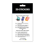 3D стікери "Classic red " Набір 8 стікерів, фото 3