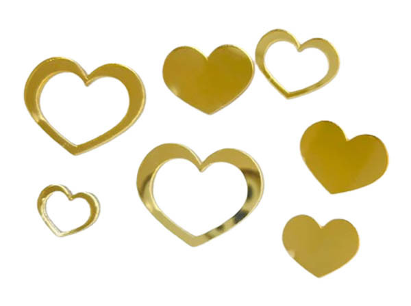 Акриловий набір "Серденьки", 7 шт. різних розмірів, фото 1