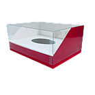 Акваріум червоний під новий десерт «Яйце», 240*180*110мм