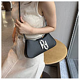 Жіноча сумка 2734 багет чорна, фото 7