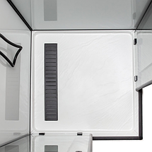 Душовий бокс Insana Kira 90х90х210 см на низькому піддоні скло прозоре розпашні двері, фото 5