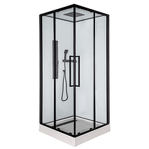 Душовий бокс Insana Kira 90х90х210 см на низькому піддоні скло прозоре розпашні двері, фото 3