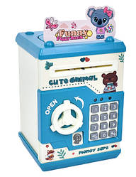 Електронна скарбничка-сейф із кодовим замком і купюроприймачем MK 5059, 2 кольори, відбиток пальця