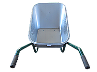 VULKAN Тачка будівельна 1-но колісна 150кг/85л оцинков., надув. колесо (економ)(зібрана), фото 4