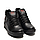 Чоловічі зимові шкіряні черевики Black Leather, фото 4