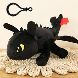 М'яка іграшка на машину Дракон Беззубик 20см, на клейкій основі + карабін / Іграшка на автомобіль