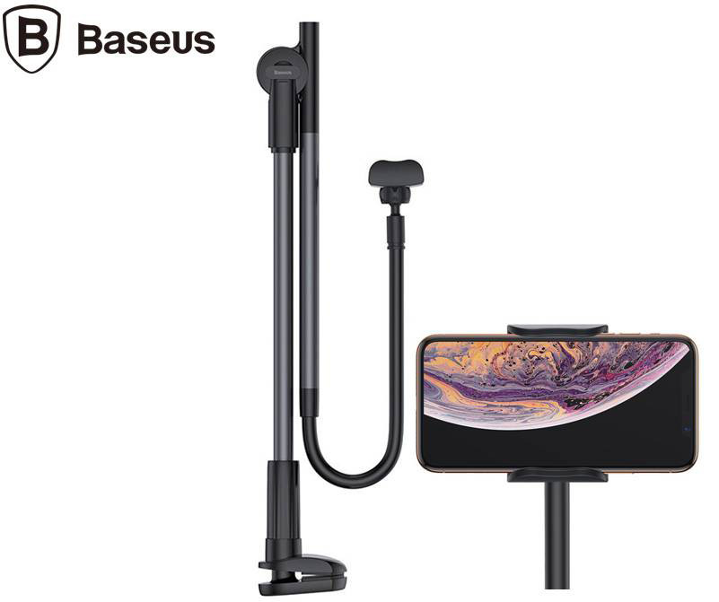 Потужний гнучкий тримач для телефона Baseus, кріплення для смартфона на гнучкій ніжці 4-6,5"