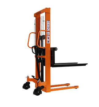 VULKAN Штабелер гідравлічний  2000кг, підйом-1,6м, довжина вил 1,1м, колір - жовтий