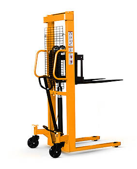 VULKAN Штабелер гідравлічний 1000кг/1,6м, довж. вил 1,1м,рег. ширина вил, колір - жовтий