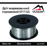 VULKAN Дріт зварюв. порошковий 0,8мм/1кг Е71Т-GS на катушці-пластик, фото 3
