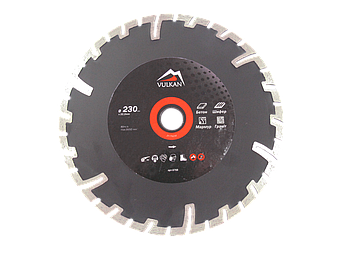 VULKAN Круг алмазний 230*22,2мм  турбо-сегментний