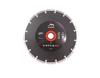 VULKAN Круг алмазний 230*22,2мм  сегмент бетон, ацеїт
